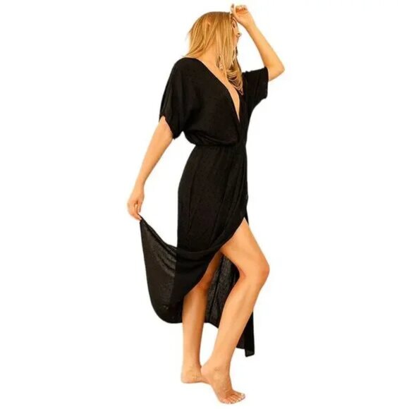 Dippin Daisys Black Alexandria High Low Dress M - Picture 1 of 16